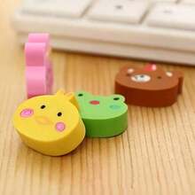20pcs Cute Animal Erasers, Cartoon Bear, Frog, Chick Patterns, Fun Design, Suitable For School, Office, Home Use, Learning Supplies, Study Accessories, Holiday Gifts, Classroom Rewards, Student Prizes (Random Colors) - A - View 7