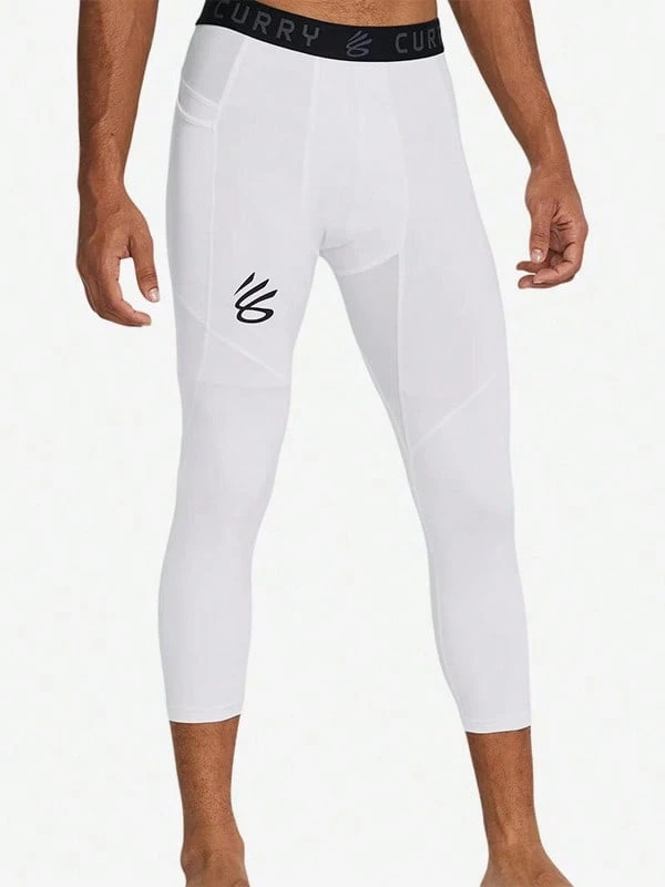 Under Armour Quần thể thao nam Curry Series, kiểu dáng quần lửng tập luyện. - trắng - Xem 1