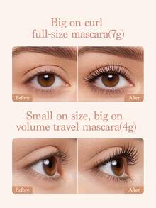 Dasique Mood Up Mascara Long & Curl 7.5g+4gFalse Eyelash Effect Non-Caking Smudge-Proof, Lengthening Mascara, Curling And Thickening, Long And Lasting, Waterproof And Sweat-Proof, No Smudging, Suitable For Beginners, Easy To Apply, Professional Eye Make Up Graduation Birthday Holiday Fancy Fashion Women Brand Makeup Holiday Essential, Christmas Gifts For Women, Fancy Fashion Women Brand Makeup Back To School, Wedding Dress For Bride, Summer, Valentines, Vacation, Valentine's Day - Black Set (7.5g & 4g) - 查看 2