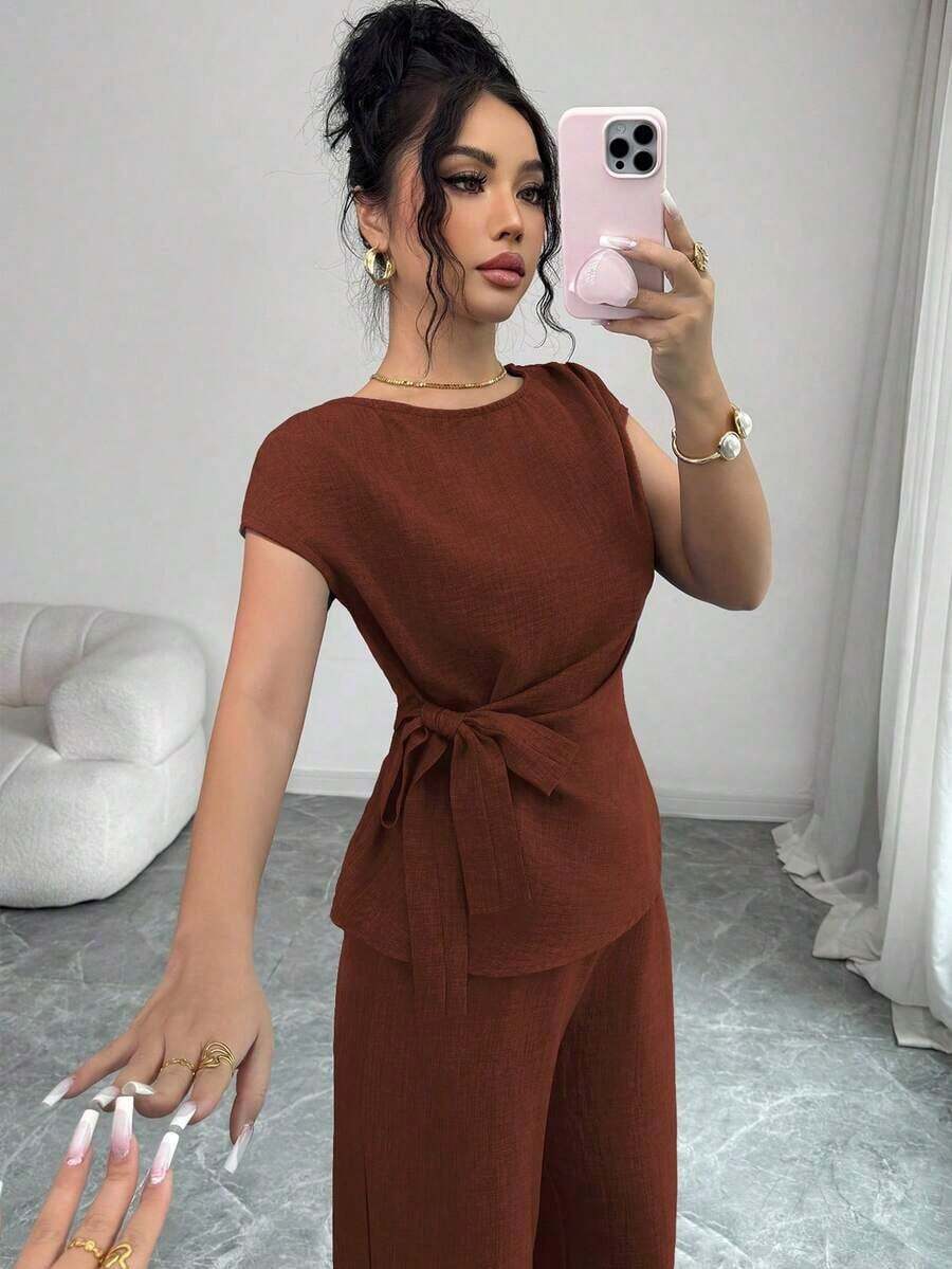 Women Blouses & Shirts - Burnt Orange - View 1