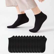 Multi-Size 2-30 Pairs Pure White Low-Cut Socks, Breathable Moisture-Wicking Odor-Resistant Knitted Socks, Unisex, Elastic Comfortable All-Season Foot Socks, Suitable For Fitness Yoga Business Daily Wear - Multicolor - View 8