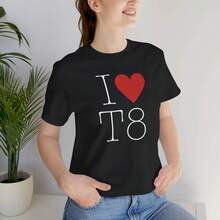 I Heart Tate Mcrae Shirt, Unisex Concert Tee - Negro - Ver 9