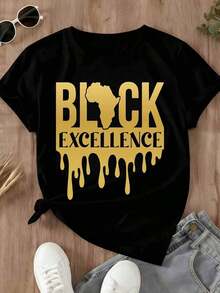 Camisetas de Mujer Excellence Africa Drip Gold, Ideales para Fiestas, Cumpleaños, Regalos para el Mes del Orgullo y Uso Diario. Camiseta de Algodón - Blanco - Ver 7