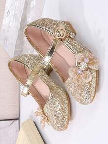 2026 Zapatos de tacón alto para niñas para actuaciones en el escenario - Dorado - Ver 5