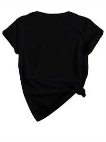 Men's Solid Color T-Shirt, With A Legendary Design, A Gift For Father And Husband. - Black - View 3