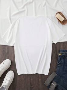 Martini First Decisions Later T-Shirt |   Cocktail Glasses Illustration Baby TeeConjuntos De Vacaciones De Verano 2026-Women Tops Summer,T Chemise - White - View 2