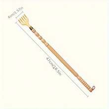 2pcs Wooden Handle Back Scratcher, Long Wooden Rod With Plastic Claw Head, Hanging Rope Design Portable Itch Relief Tool, Home Body Massage Accessory, Suitable For Daily Relaxation, Travel And Elderly Body Itch Relief - View 3