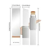 2-In-1 Tinted Moisturizer Stick, Dual-Ended Design With Brush, Buildable Natural To Medium Tone Enhancement, Lightweight Moisturizing Smooth Matte Skin Finish, Adapts To Light To Medium Beige Skin Tones, Suitable For All Skin Types Including Sensitive & Dry Skin, Travel-Friendly Daily Essential - White - View 8
