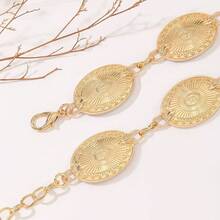 1pc Women's Dragon Pattern Elastic Decorative Belt, Suitable For Daily Wear - Gold - View 3