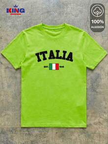 King T-shirt Men T-Shirts - Lime Green - View 2
