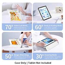 Acrylic Crystal Floral Pattern Painted Tablet Protective Case With Stand, Compatible With Samsung/Apple/Honor/ Matepad/ - Style 8 - View 9