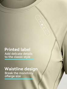 Plus Size Women Short Sleeve Solid Color Sports Top, Asymmetric Hem, Quick Dry Stretchy Casual Fitness T-Shirt, Gym Workout Daily Wear, Spring - Màu xanh Bạc hà - Xem 7