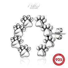 Boucles d'oreilles à tige pour femmes en argent sterling 925 avec disque rond texturé asymétrique minimaliste - Argent - Voir 10