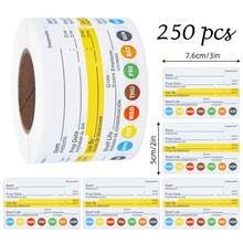250pcs Food Expiration Date Labels, Large 2 X 3in Rectangular, Writable, Suitable For Food Containers, Storage Boxes, Jars, Refrigerators, Kitchen, Disposable Stickers For Recording Food Shelf Life - Food Preservation Label - View 6