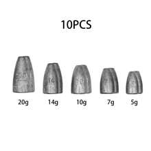 10pcs Bullet Fishing Sinkers, Fishing Weights For Bass, Texas Rig, Worm Weights, Carolina Rig, Fishing Sinkers, Fishing Accessories, Bullet Fishing Sinker Dispenser, Weighted Suit, Flip Weights, Fishing Worm Weights, Fishing, Texas And Carolina Fishing Tackle - Multicolor - View 12