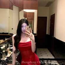 Women Long Dresses - Red - View 5