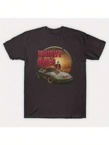 Camiseta de Verano Estilo Retro Americano con Estampado Divertido<Guardias del Rayo> 1982, Camiseta Estampada para Hombre - Negro - Ver 6