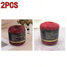 1 Roll, 120m Multicolor Metallic Yarn, Suitable For DIY Handmade Crochet, Gift Wrapping, Christmas Decorations - Handicrafts And Holiday Items, Lace And Home Decor For Christmas Decoration Making - Multicolor - View 22