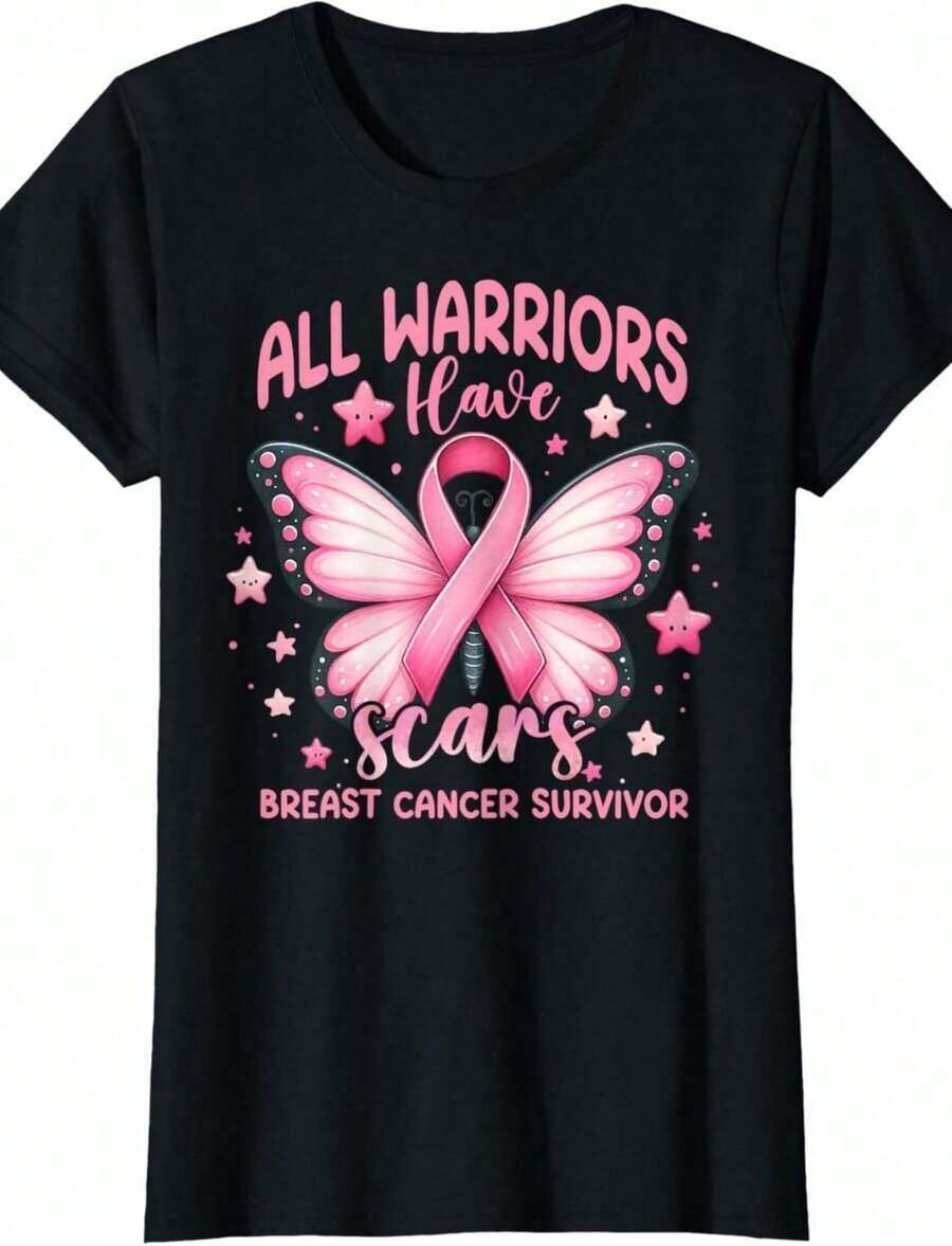 Breast Cancer Awareness T-Shirt "Last Day Of Radiological Chemotherapy": Breathable And Comfortable - Black 8 - View 1