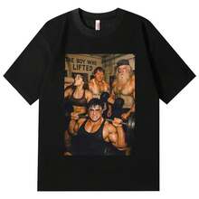 Camisetas gráficas Wizard Gym Day para hombre y mujer, camisetas de manga corta a la moda, camisetas informales holgadas de verano 100% algodón - Negro - Ver 1