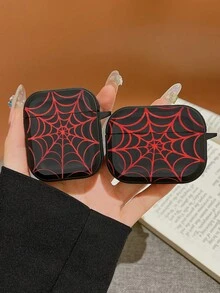1 chiếc ốp tai nghe họa tiết mạng nhện màu đỏ sẫm và đen kiểu Gothic, chất liệu TPU mềm dẻo, tương thích với 1/2, 3, 4, Pro, thích hợp làm quà tặng cho bạn gái, người yêu, bạn bè. - màu đen - Xem 6