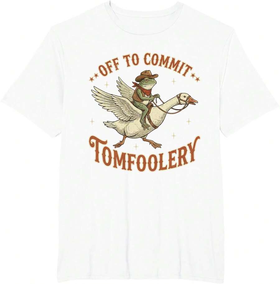 Vamos a hacer tonterías - Camiseta sarcástica divertida de rana estilo Cottagecore - Blanco - Ver 1