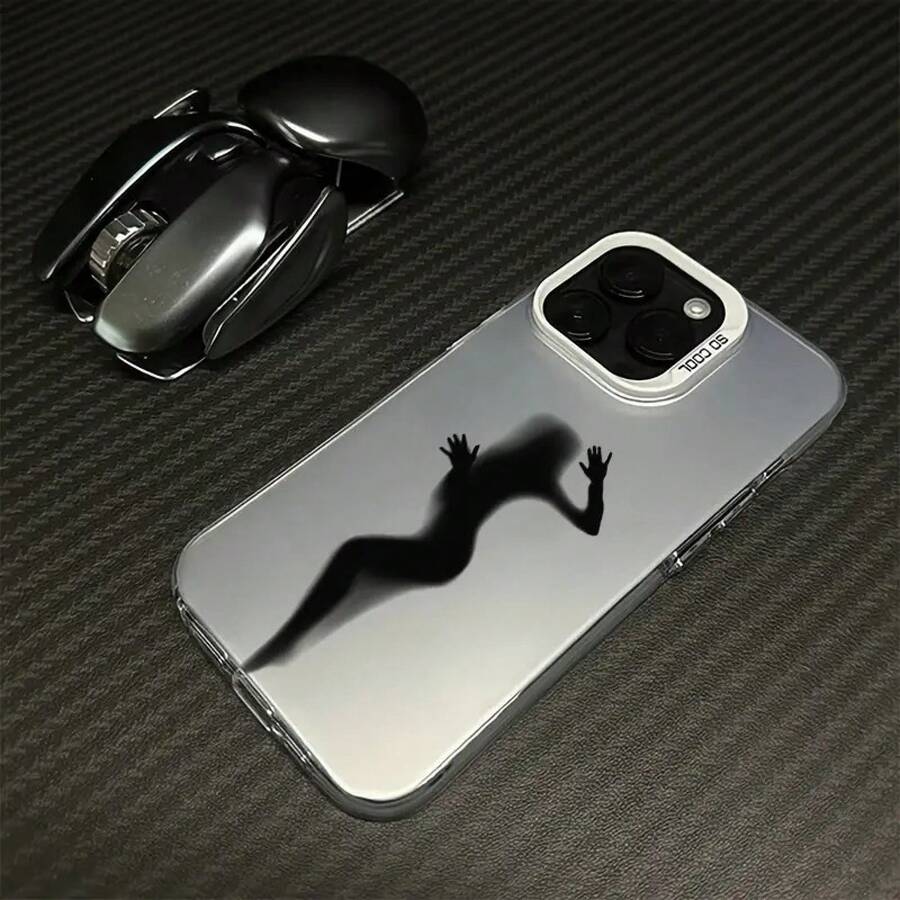 Funda Black Phantom, Compatible con 16, 16 Pro Max/16 Plus/16 Pro/ 15/ 15 Pro Max/15 Plus/15 Pro/14 Plus/14 Pro Max/14 Pro/ 14, Carcasa Protectora de Alta Gama para Teléfono Móvil, Funda para Teléfono con Diseño Estampado, Carcasa con Diseño Impreso. - Blanco - Ver 1