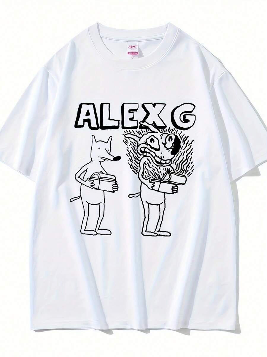 Playera Casual de Verano para Hombre con Estampado, Cómoda y a la Moda - Blanco - Ver 1