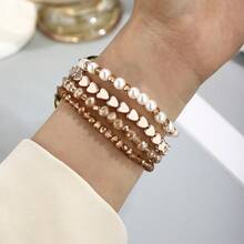 1 dây đeo đồng hồ tương thích, dây đeo đồng hồ nữ màu hồng trang sức, tương thích với Apple Watch 38/40/41/42/44/45/46/49mm, tương thích với Apple Watch Series Ultra3/2/1/Se/10/9/8/7/6/5/4/3/2/1, dây đeo đồng hồ nữ thanh lịch - Hoa hồng vàng - Xem 5