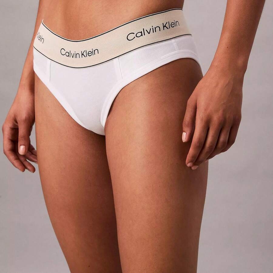 Calvin Klein Heritage Cotton Stretch Bikini QF8598 - 白色 - 查看 1