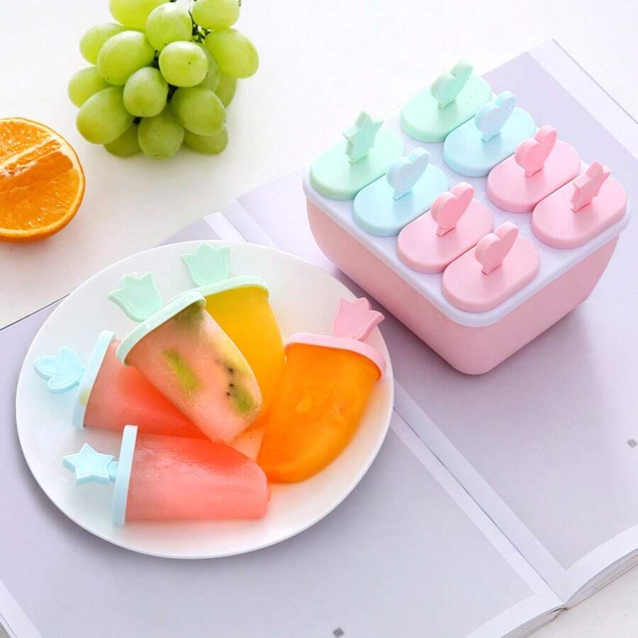 1件裝新款冰淇淋模具 DIY 自製冰淇淋模 棒棒冰模具 家用 夏季冰棒模 - 彩色 - 查看 1