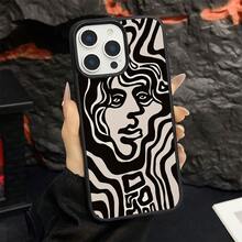 マグネット式黄ばみ防止 | 高級感あふれる2in1アクリルマグネット式スマホケース！スタイリッシュで手触りも良く、実用的な保護機能とマグネット式・耐衝撃設計を融合させた、高級感あふれるケースです。 抽象人物黑白線條画ケース  11  17e 手机壳  17e 手机壳 家族、恋人、友人、そして子供たちへのプレゼントに最適です。  14/14 Pro/12/17 Pro Max/17 Pro/16e/12 Pro/15/14 Pro Max/15 Pro/15 Plus/13/16 Pro Max/Apple  Air/ 13 pro/11 Pro Max/12 Pro Max/16/16 Plus/11 Pro/16 Pro/13 Pro Max/15 Pro Max/14 Plus/17e/17 - ブラック - チェックする 11