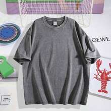 Estilo Y2K, estilo de moda, lo más nuevo de 2026, estilo lindo, estilo casual, blusas para mujer>ropa. Camiseta estampada vintage lavada y desgastada para mujer - Camiseta de algodón vintage lavada de 230 g para hombre - Estampado gráfico "Tired Moms Club", camiseta casual de manga corta y cuello redondo, regalo divertido para el Día de la Madre, top de verano lavable a máquina, atuendo casual. |   Estampado Divertido |   Tops de Mujer de Algodón de Manga Corta con Cuello Redondo, Estilo Casual, Tejido Resistente, 230g (Tallas S-XXXL) - Gris - Ver 2