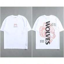 Summer Tops Darcsport T-Shirt, American  Brand, Classic Wolf Head Print, Pure Cotton Short-Sleeve T-Shirt, Loose Fit, Unisex, Plus SizeLoose And Comfortablesummer Clothes - Đen và Đen - Xem 9