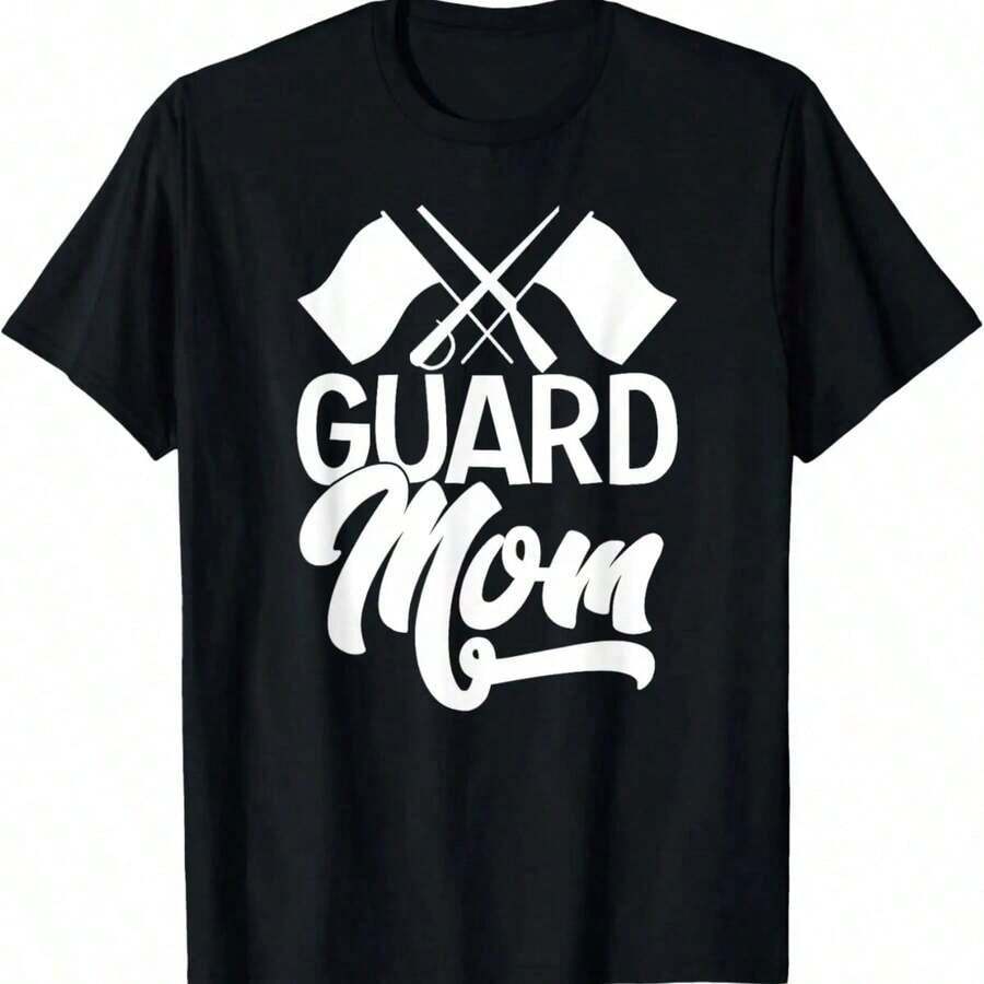 Color Guard Gift Guard Mom T-Shirt - 黑色 10 - View 1