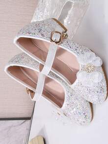 2026 Zapatos de tacón alto para niñas para actuaciones en el escenario - Blanco - Ver 13