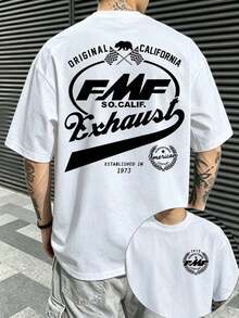 Men's GiftFMF Logo T-Shirt With Double-Sided Design, Motocross-Themed Tee, High-Quality 100% Cotton Short-Sleeve T-Shirt, A Must-Have Summer Fashion Item, Crew Neck, Loose Fit, Y2K Street Hip-Hop Style For Men And Women, Ideal For Off-Road Racing Enthusiasts And The Perfect Gift For Friends. Soft - 白色 - 查看 7