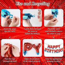 11/34/64pcs Spider Themed Birthday Balloon Garland Arch Kit - Red Navy Blue Latex Balloons + Heart Foil Balloon + Spider Red Blue Happy Birthday Banner, Perfect For Men Women Birthday Party, Superhero Party Supplies, Hotel Room Decor - Style 2 - View 4