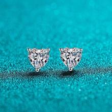 Women Stud Earrings - Heart-shaped 5mm - View 8