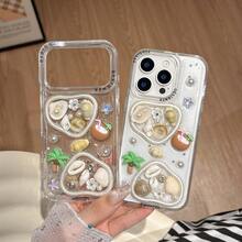 1PC Transparent 3D Coconut Tree Shell Phone Case Tropical Ocean Style For IPhone17/16/15/14/13 Coconut Sweet Flower 17promax/16promax/15promax/14promax/13promax Starfish Pearl Iphone16Pro/17Pro Underwater World IPhone16Plus/15Plus/14Plus Cute Conch 2026 New - Multicolor - View 6