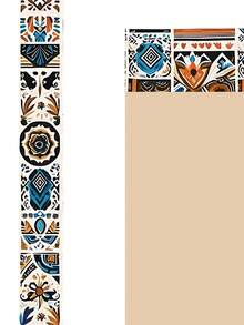 Men's Summer Vacation Set: Geometric Print Short Sleeve Set, Lightweight And Breathable Beach Wear, Suitable For Vacation And Casual Style - Multicolor - View 6