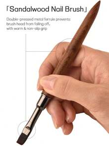 Juego de pinceles de arte de uñas con mango de madera, fácil de usar para principiantes, cerdas suaves, fácil de usar. Crea fácilmente un delicado arte de uñas en casa para manualidades, con calidad profesional de salón. - Multicolor - Ver 2