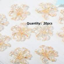 10/20/40pcs 40mm Acrylic Transparent Iridescent AB Iris Flower Handmade DIY Vintage Jewelry Accessories Loose Beads - Iris - View 19