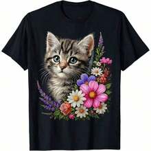 1 Piece Women's Clothing; Summer Tops This Is My Style - Panda Click T-Shirt For All Seasons, Short Sleeve Crew Neck T-Shirt, One-Sided Print, 100% Pure Cotton, Unisex Top, Base Layer, Summer Clothing For Women, Soft Pure Cotton 100% Cotton Y56Q180g 100% Cotton - 顏色 7 - 查看 1