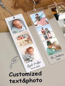 Personalized Acrylic Bookmarks, Custom Photo & Text, Personalized Image Bookmarks, Gift Customization, Graduation Season Memorial Gifts, Holiday & Birthday Gifts, Reading Books, Gifts For Classmates And Teachers - Transparent Base - View 14