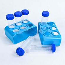 New 1 Set 6-Hole Test Tube Rack And Test Tubes, Beginner Test Tube Experiment Kit, Durable Plastic Dropper And Test Tube Set, Includes 4 Droppers, 4 Test Tubes And 1 6-Hole Test Tube Rack, Suitable For Measuring And Dispensing - A - View 11