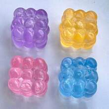 1 pieza Nuevo juguete cubo de estrés de malta exprimible, juguete antiestrés de malta ultra delgado exprimible, 1 pieza juguete cubo de agua de rebote lento suave, textura de uva, rebote lento, duradero, adecuado para estudiantes/adolescentes/adultos, regalo ideal de sorpresa festiva para aliviar el estrés, regalo de vacaciones/cumpleaños, regalo de Halloween, regalo de Navidad, regalo de Nochebuena - Multicolor - Ver 7