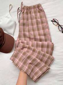 Pantalones a rayas rosas para mujer, vacaciones de verano - Rosa 2 - Ver 6