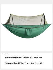 URBANWAVE Pop-Up Camping Hammock With Mosquito Net, Quick Setup Outdoor Swing Bed, 700 Lbs Weight Capacity Portable Parachute Nylon Hammock - Mosquito Net Money - View 10