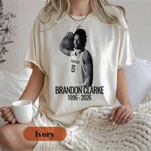 Brandon Clarke Memorial-Shirt, Basketball Legend Tribute Sweatshirt, Vintage Basketball Fan Shirt, Brandon Clarke Hoodie - Negro - Ver 2
